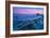 Timelapse Sunset and Blur Water at Atlantic Rocky Beach in Wembury Devon, Uk-Marcin Jucha-Framed Photographic Print