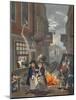 Times of Day, Night, Illustration from 'Hogarth Restored: the Whole Works of the Celebrated…-William Hogarth-Mounted Giclee Print