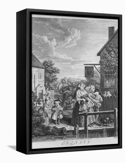 Times of the Day, Evening, 1738-William Hogarth-Framed Premier Image Canvas
