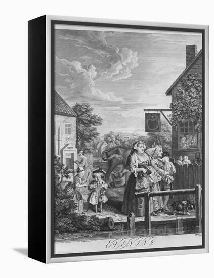 Times of the Day, Evening, 1738-William Hogarth-Framed Premier Image Canvas