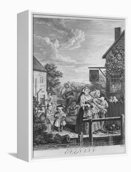 Times of the Day, Evening, 1738-William Hogarth-Framed Premier Image Canvas