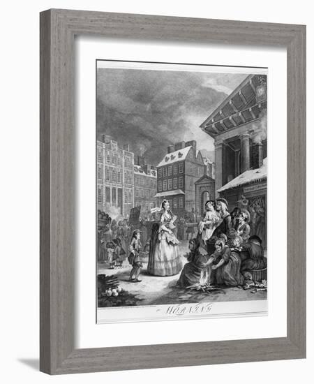 Times of the Day, Morning, 1738-William Hogarth-Framed Giclee Print