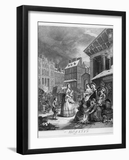 Times of the Day, Morning, 1738-William Hogarth-Framed Giclee Print