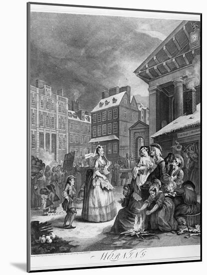 Times of the Day, Morning, 1738-William Hogarth-Mounted Giclee Print