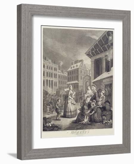 Times of the Day: Morning-William Hogarth-Framed Giclee Print