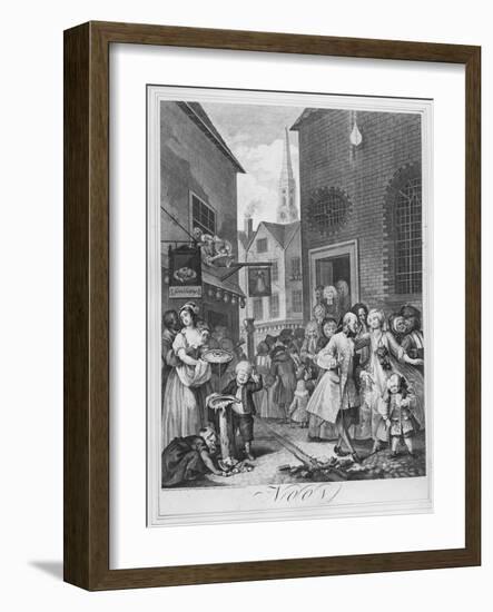 Times of the Day, Noon, 1738-William Hogarth-Framed Giclee Print