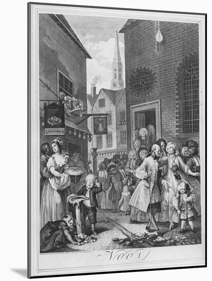 Times of the Day, Noon, 1738-William Hogarth-Mounted Giclee Print