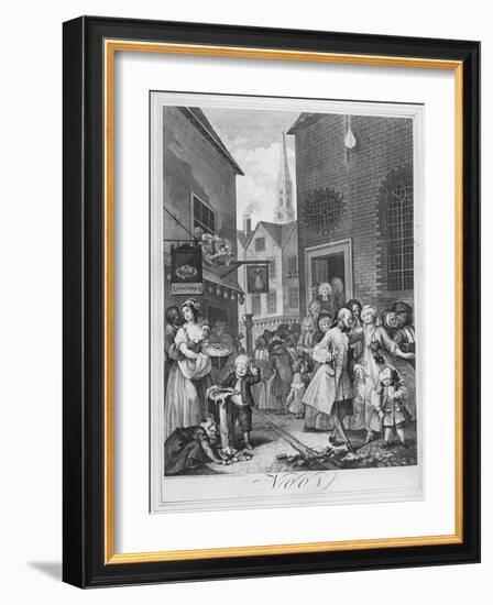 Times of the Day, Noon, 1738-William Hogarth-Framed Giclee Print