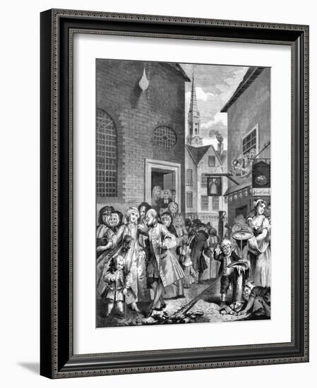 Times of the Day - Noon by William Hogarth-William Hogarth-Framed Giclee Print