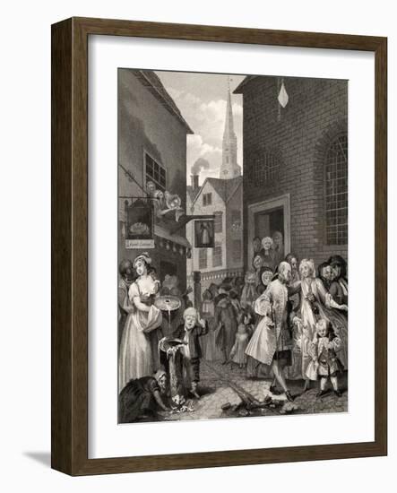 Times of the Day: Noon, from 'The Works of William Hogarth', Published 1833-William Hogarth-Framed Giclee Print