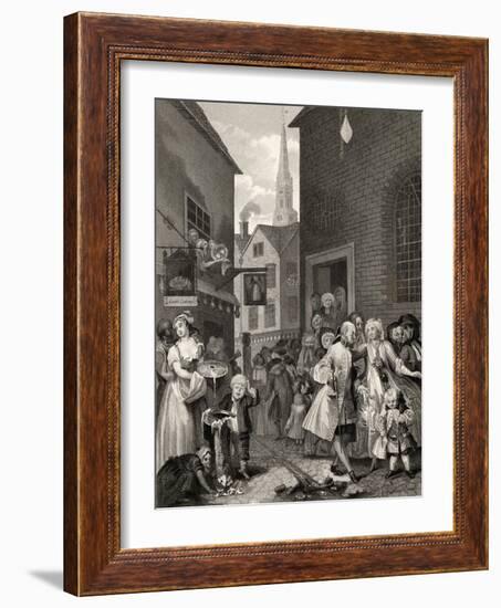 Times of the Day: Noon, from 'The Works of William Hogarth', Published 1833-William Hogarth-Framed Giclee Print