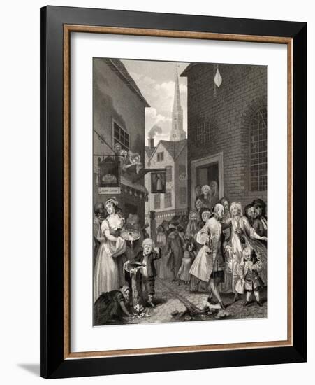 Times of the Day: Noon, from 'The Works of William Hogarth', Published 1833-William Hogarth-Framed Giclee Print