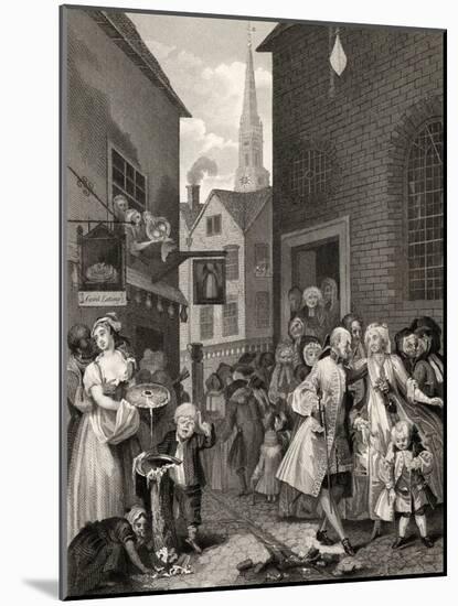 Times of the Day: Noon, from 'The Works of William Hogarth', Published 1833-William Hogarth-Mounted Giclee Print