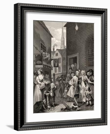 Times of the Day: Noon, from 'The Works of William Hogarth', Published 1833-William Hogarth-Framed Giclee Print