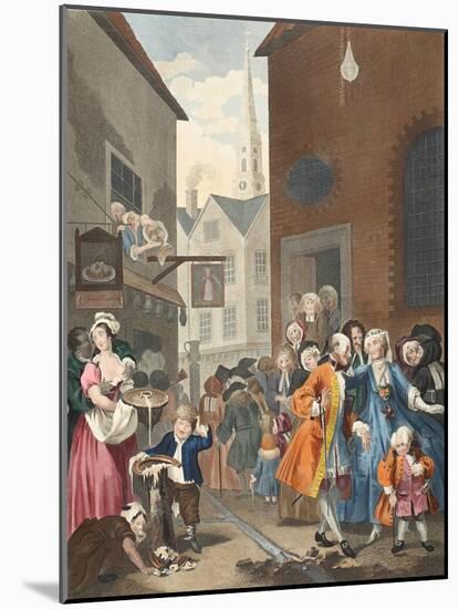 Times of the Day: Noon, Illustration from 'Hogarth Restored: the Whole Works of the Celebrated…-William Hogarth-Mounted Giclee Print