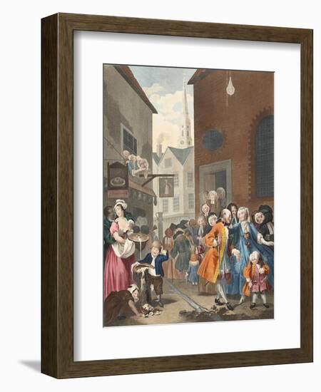 Times of the Day: Noon, Illustration from 'Hogarth Restored: the Whole Works of the Celebrated…-William Hogarth-Framed Giclee Print