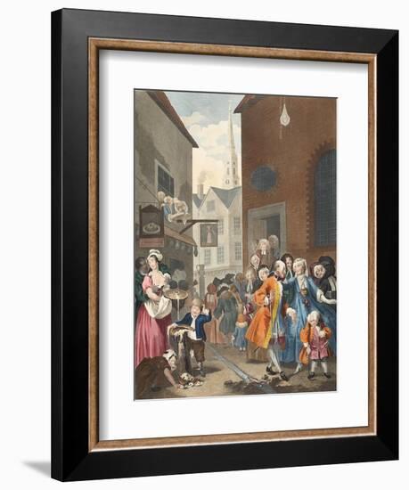 Times of the Day: Noon, Illustration from 'Hogarth Restored: the Whole Works of the Celebrated…-William Hogarth-Framed Giclee Print