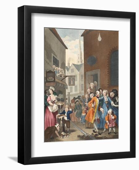 Times of the Day: Noon, Illustration from 'Hogarth Restored: the Whole Works of the Celebrated…-William Hogarth-Framed Giclee Print