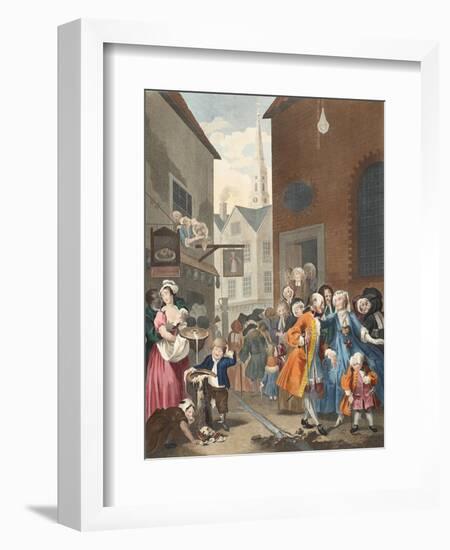 Times of the Day: Noon, Illustration from 'Hogarth Restored: the Whole Works of the Celebrated…-William Hogarth-Framed Giclee Print