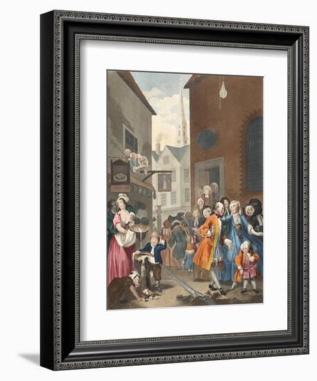 Times of the Day: Noon, Illustration from 'Hogarth Restored: the Whole Works of the Celebrated…-William Hogarth-Framed Giclee Print