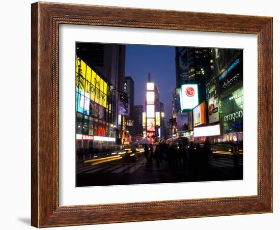Times Square at Night, New York City, New York, USA-Bill Bachmann-Framed Photographic Print