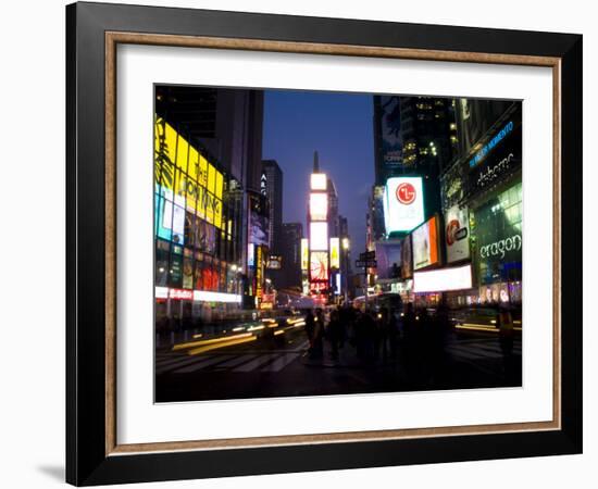 Times Square at Night, New York City, New York, USA-Bill Bachmann-Framed Photographic Print