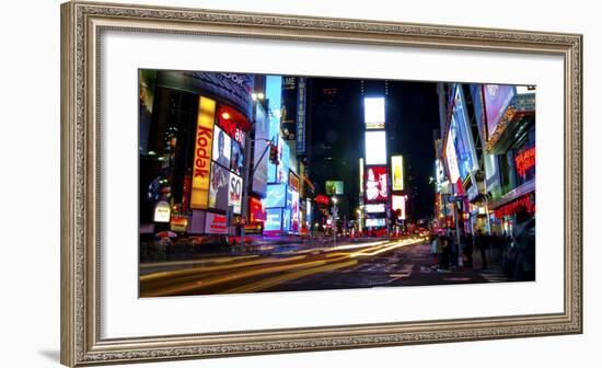 Times Square by night-Ludo H^-Framed Art Print