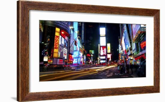 Times Square by night-Ludo H^-Framed Art Print