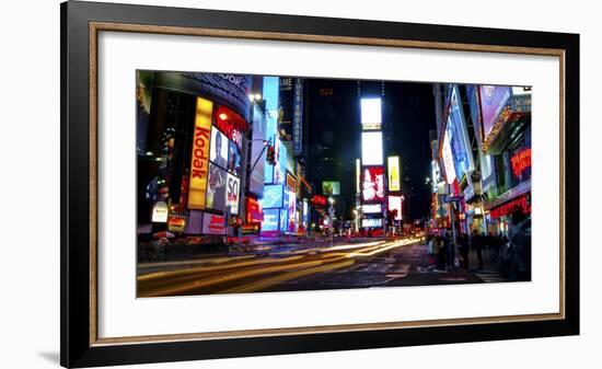 Times Square by night-Ludo H^-Framed Art Print