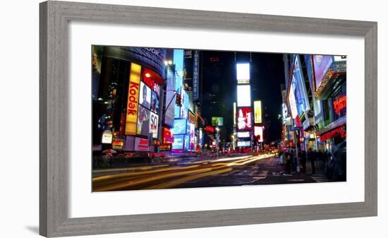 Times Square by night-Ludo H^-Framed Art Print