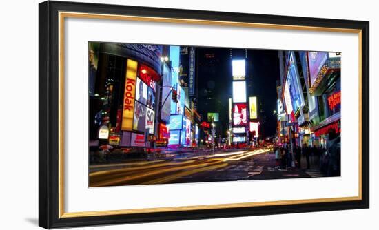 Times Square by night-Ludo H^-Framed Art Print