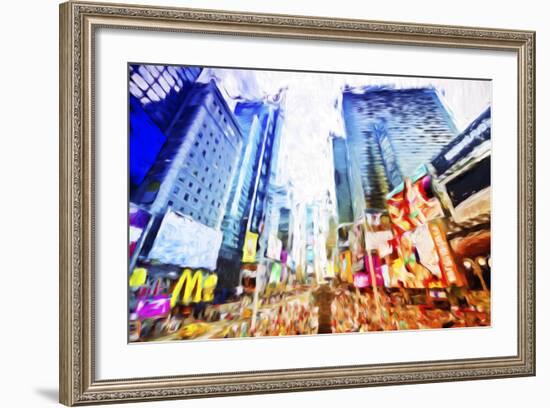 Times Square Colors - In the Style of Oil Painting-Philippe Hugonnard-Framed Giclee Print