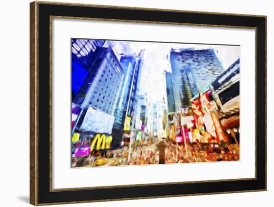 Times Square Colors - In the Style of Oil Painting-Philippe Hugonnard-Framed Giclee Print