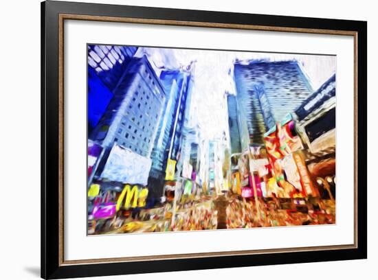 Times Square Colors - In the Style of Oil Painting-Philippe Hugonnard-Framed Giclee Print