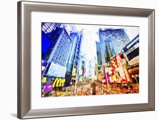 Times Square Colors - In the Style of Oil Painting-Philippe Hugonnard-Framed Giclee Print
