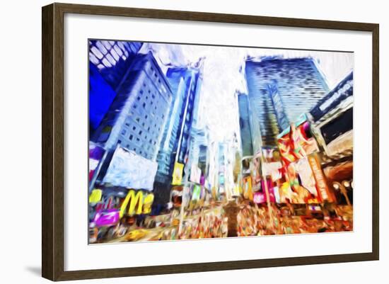 Times Square Colors - In the Style of Oil Painting-Philippe Hugonnard-Framed Giclee Print