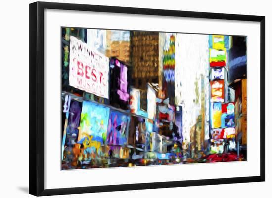 Times Square III - In the Style of Oil Painting-Philippe Hugonnard-Framed Giclee Print
