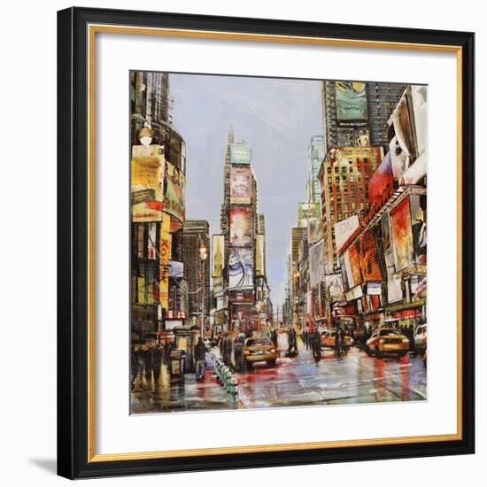 Times Square Jam-John B^ Mannarini-Framed Art Print