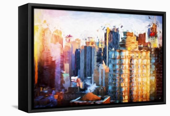 Times Square Life - In the Style of Oil Painting-Philippe Hugonnard-Framed Premier Image Canvas