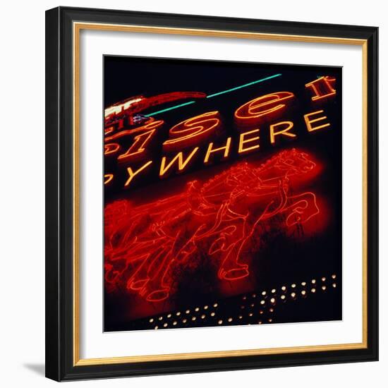 Times Square Lights-Andreas Feininger-Framed Photographic Print