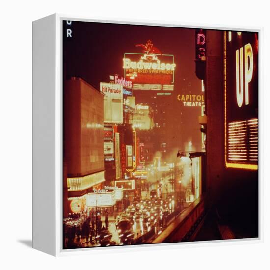 Times Square Lights-Andreas Feininger-Framed Premier Image Canvas