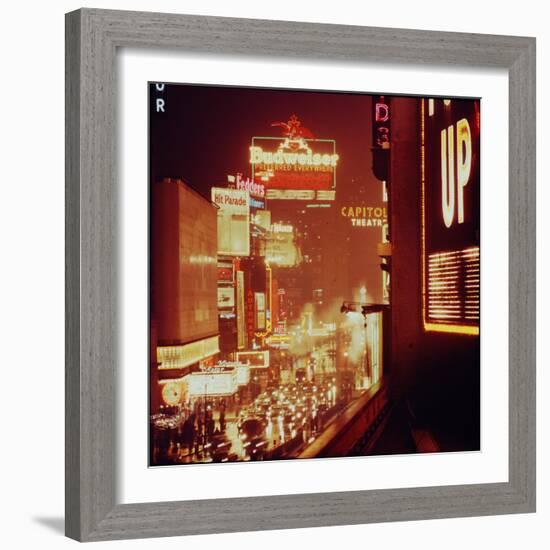 Times Square Lights-Andreas Feininger-Framed Photographic Print