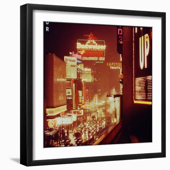 Times Square Lights-Andreas Feininger-Framed Photographic Print