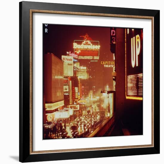 Times Square Lights-Andreas Feininger-Framed Photographic Print