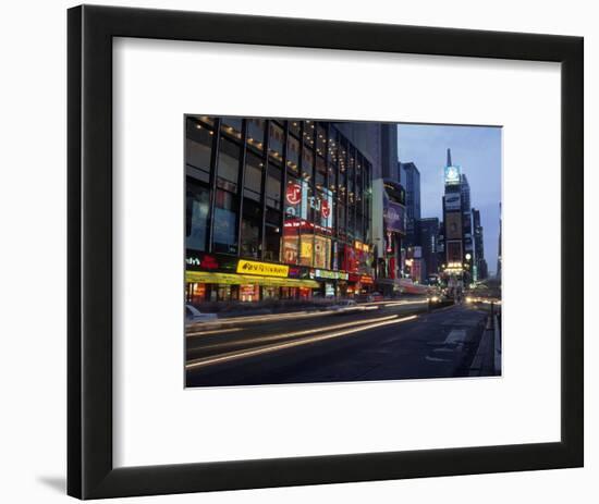 Times Square, Looking North, Dusk, NYC-Barry Winiker-Framed Photographic Print