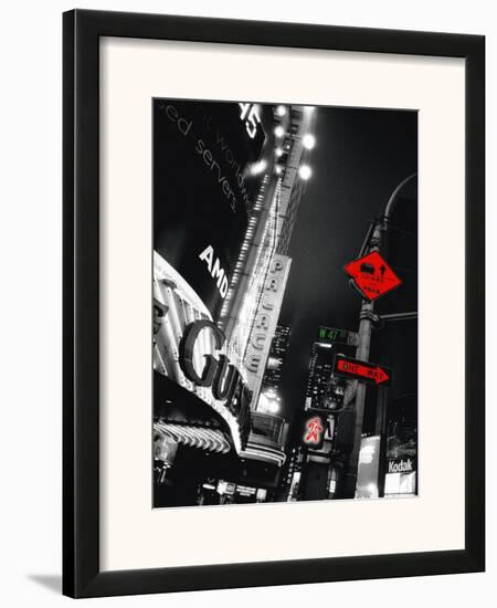 Times Square Night-Anne Valverde-Framed Art Print
