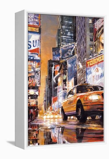 Times Square Perspective II-Matthew Daniels-Framed Stretched Canvas