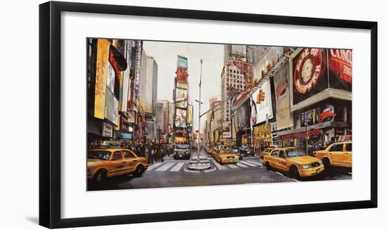 Times Square Perspective-John B^ Mannarini-Framed Art Print
