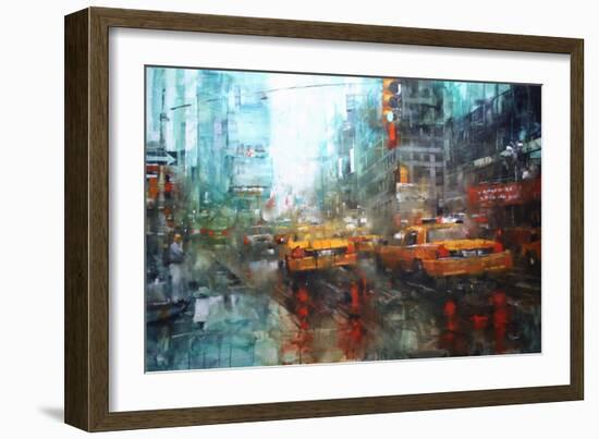 Times Square Reflections-Mark Lague-Framed Art Print