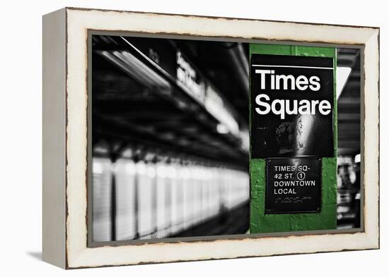 Times Square Subway Green-Susan Bryant-Framed Premier Image Canvas